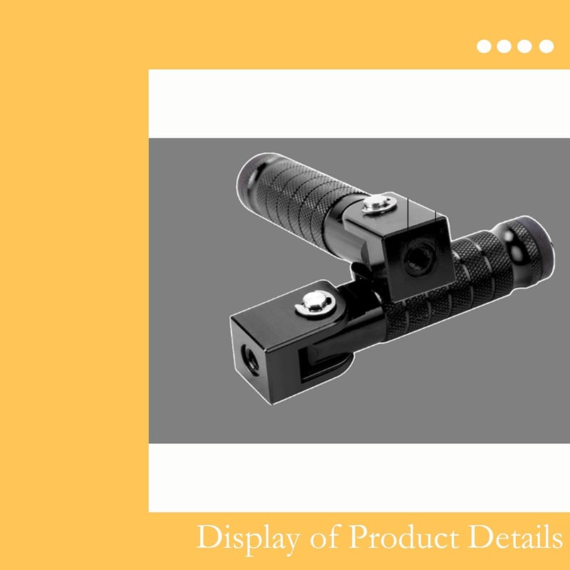 ZHQZZPH دعامات أقدام دراجة نارية CNC - ملائمة عالمية لدعائم الأقدام للدراجات الترابية والدراجات الكهربائية | تصميم متين غير قابل للانزلاق مع براغي مضادة للاهتزاز - Image 5